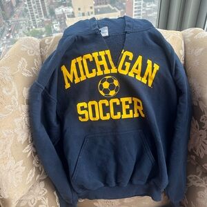 Cutest Michigan soccer hoodie with neck V cut!!